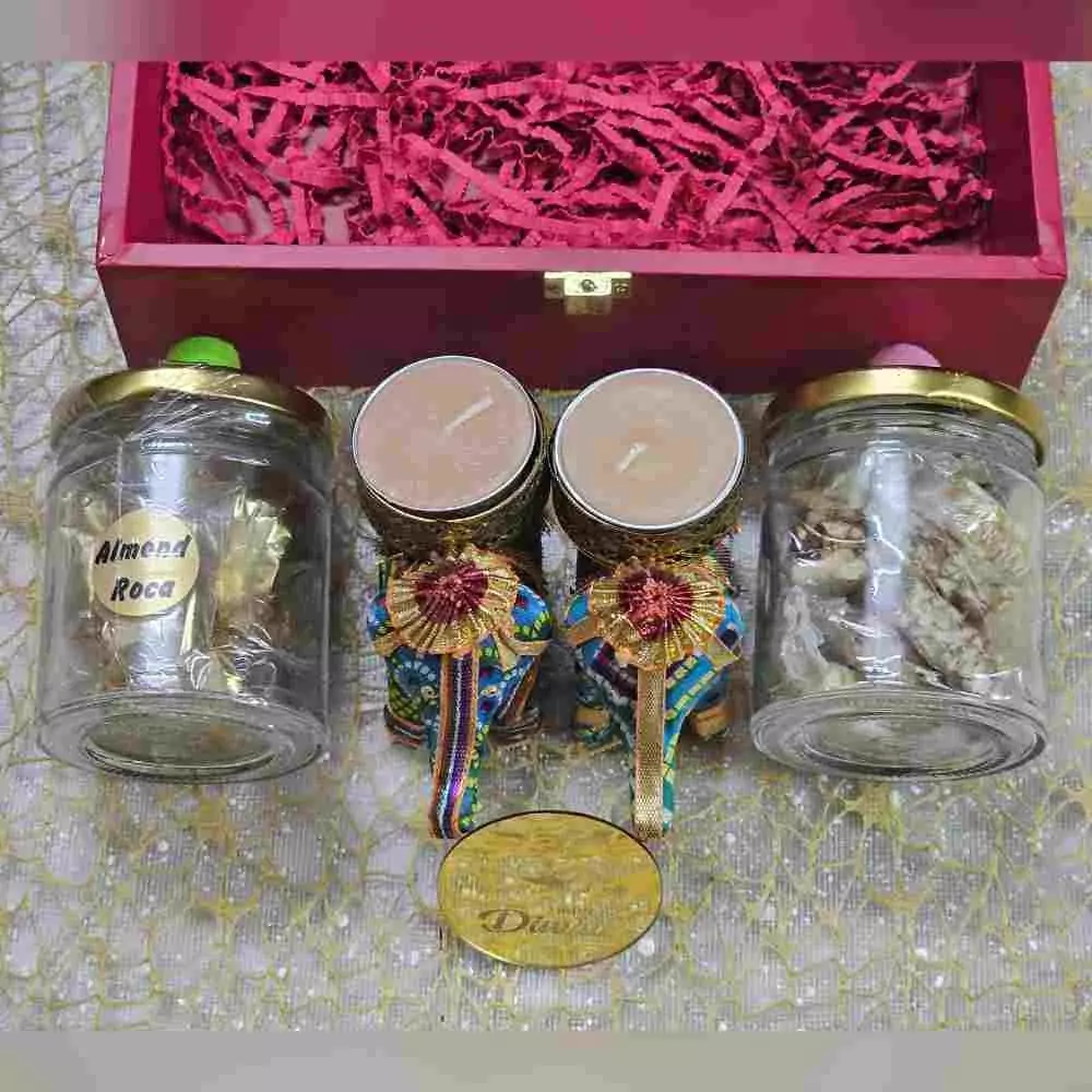Get Diwali MDF Box Hamper with Assorted Dry Fruits